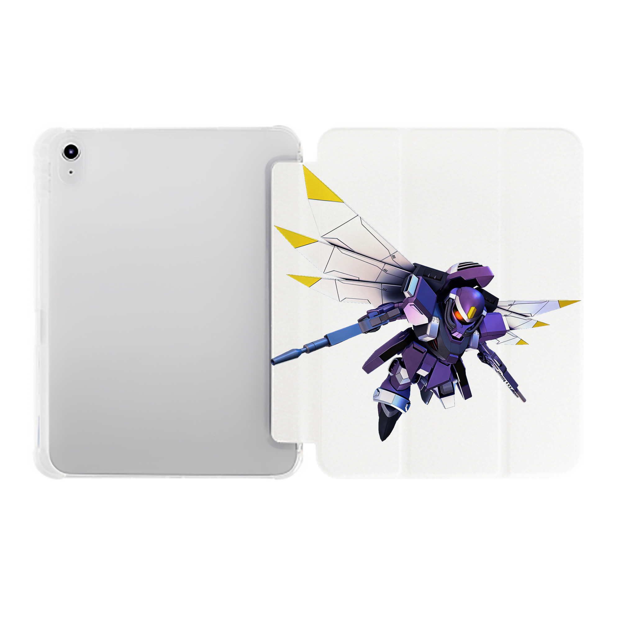 （画像用） 機動戦士ガンダム Mobile Suit Gundam IPad ケース ペン収納付き 三つ折りスタンド PUレザー×シリコン 対応機種9.5/10.5/10.9インチ
